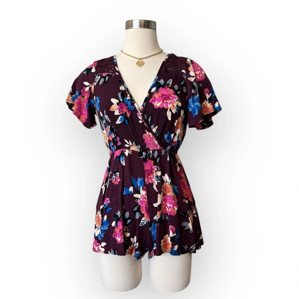 Floral Wrap Jumpsuit - Multicolor - Picture 1 of 2